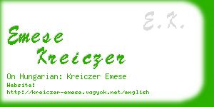 emese kreiczer business card